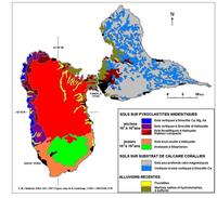 Carte des sols de Guadeloupe - Y.M. Cabidoche INRA-APC Guadeloupe